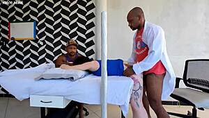 I watch doctor fuck patient next to her husband and he don't notice