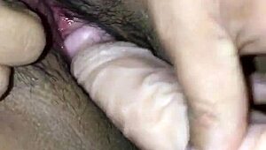 I watch my hot bbw latina girlfriend try two huge dildos