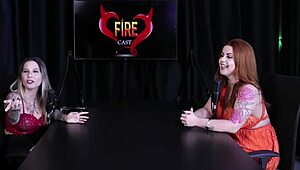 Redhead Exhibitionist Shows Huge Tits After Interview