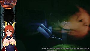 Uncensored Slitterhead game features sexy asian with big tits and ass!