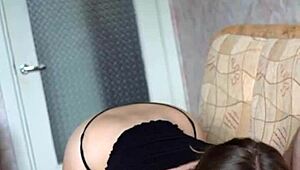 Blowjob and rimjob for a lucky guy, pushing my tongue inside his asshole