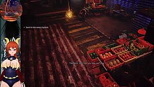 Uncensored Slitterhead game features sexy asian with big tits and ass!