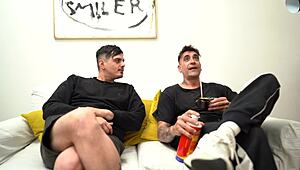 my stepsis keila bassi bends over for a rough cowgirl ride on grandpa's monster cock, cumming with facial close-up