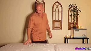 Plump Teen 18+ Aria Banks Gives Sensual Massage Leading To Blowjob At Shady Spa