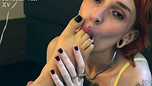 i need you to worship my feet and pussy, pov toes bondage orgasm in lingerie