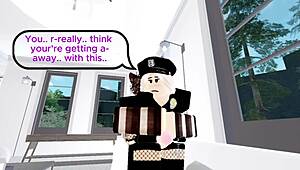 Cute police officer bends over for criminal's big cock in doggystyle.