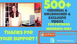 Hot secretary dances seductively in the office while getting fucked