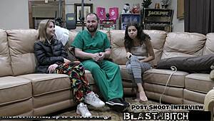 Daisy beans moans as her pussy gets cum blasted backstage