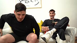 my stepsis keila bassi bends over for a rough cowgirl ride on grandpa's monster cock, cumming with facial close-up