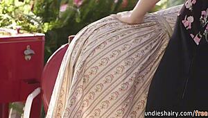 Charlotte Stokely Seduces Maya Kendrick For Outdoor Muff Diving