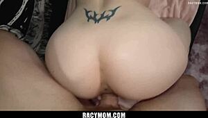 Stepson tastes stepmom's forbidden fruit.