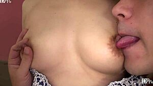 Marina Matsumoto enjoys intense standing sex with creampie.