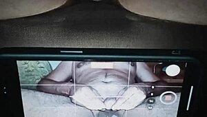 cum loudly during mature handjob orgasm in bedroom