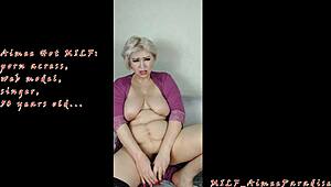 Russian milf aimeeparadise masturbates with dildo.