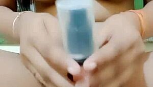 beautiful indian girl enjoys fingering in tight pussy