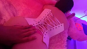 Curvy Indian Maid Wears Wife's Corset for Rough Sensual Fuck with Huge Tits