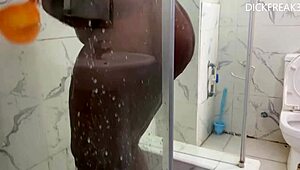 hot quickie with oga boss wife in bathtub, i cum so hard.