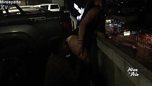 Miroslava Gets Pussy Licked by Stranger in Parking
