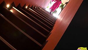 watching the brunette exercising gets the lesbian hottie in the mood to use sex toys!