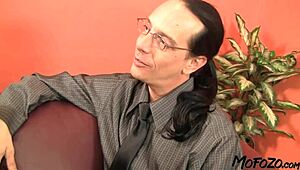 College student fucks professor with wet monster cock!