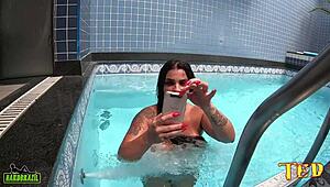 Ted messes with actresses during breaks