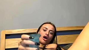 Slutty goth teen's solo anal masturbation.