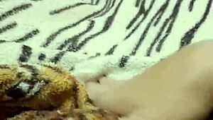 Beautiful amateur masturbates in the morning before college.