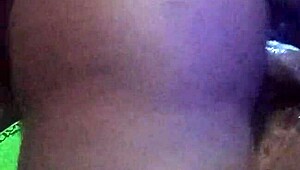 slowly riding my big black monster cock, feeling every inch.