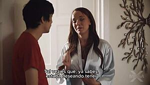 Unfaithful Stepmother Seduces with Blowjob and Creampie