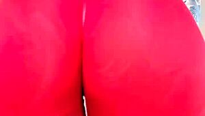 Milf Melody Radford tries on sheer gym tights and gets fucked