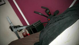 curved cock deep in tight black toy massive cumshot