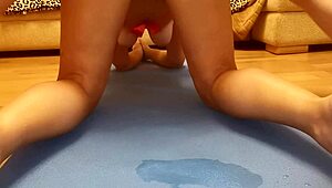 close up pussylicking and pussy eating of sweet wet shaved pussy for milf latina with perfect ass legs and boobs plus censored doggy style fuck