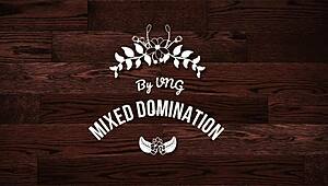 The femdom mistress dominates her submissive partner in a hardcore scene