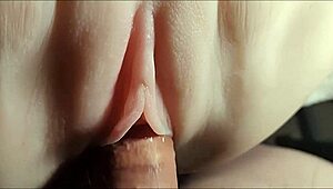 slick moist pussy gets handjob close-up double assfucking