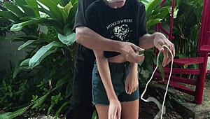 beauty from the park, why are you moaning while bound and tickled?