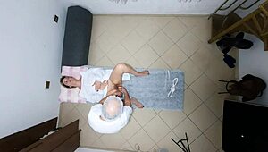 She endures double penetration with toys and cock in hospital. Doctor rips clothes for submissive anal creampie moaning bent over.