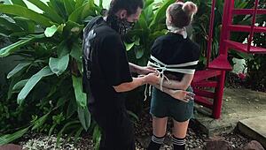 beauty from the park, why are you moaning while bound and tickled?