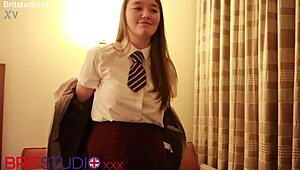 Naughty college student orgasms while masturbating in pantyhose!