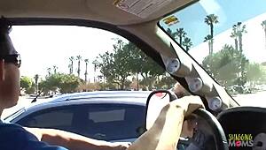 hot blondie with big tits sucks and rides girthy cock