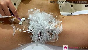 Pussy Shaving Close Up Beautiful Blonde with Natural Tits Pov Free