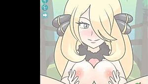 Cynthia shows off her juicy tits for a facial