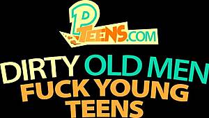 horny grandpa still uses his old johnson on teen's ass and blowjob