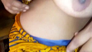 Desi bhabhi handles kitchen duties with a homemade intimate touch