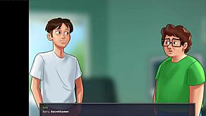 Summertime Saga 09 - Busty College Blonde Gets Her Yummy Pussy Fucked Hard - Porn Game