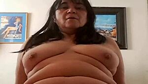 Beautiful Latina Mature Wife's First Time Fucking A Pillow At Home