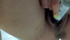 Showing my lactating tits while masturbating in shower 