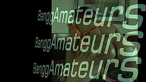 Alana Tulips bangs ebony amateurs hard with clothes ripped off in striptease