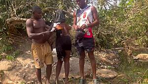 we felt so excited nearly getting caught fucking by fulanis at the riverside