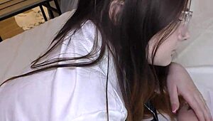 Amateur BBC interracial teen Vivien Doll pounds her black math teacher's huge cock bareback.