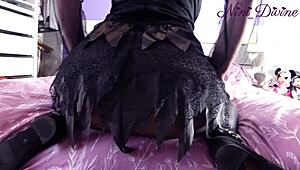 the big ass fallen angel fucks on halloween with monster cock